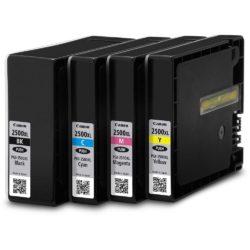 Canon Maxify PGI-2500XL High Yield Ink Cartridge, Black, Cyan, Magenta, Yellow Multipack, 9254B004AA